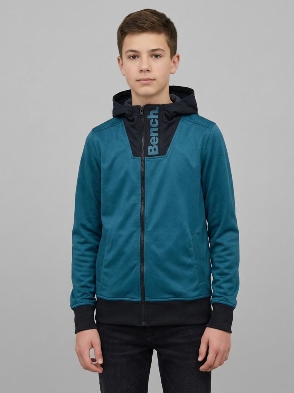 Bench Boys Teal Blue Full Zip Hoodie Jacket 13/14 Yrs Athleisure Gorpcore Sporty
